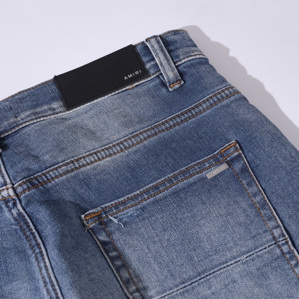 Perfect Kicks Amiri Wax Denim Blue Jeans PerfectKickz