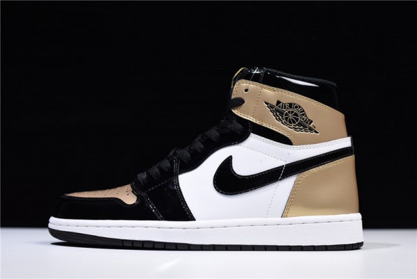 Air Jordan 1 Retro High Patent "Gold Toe" 861428-007