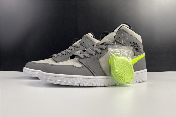 Air Jordan 1 Mid "Gunsmoke Volt" 554724-072