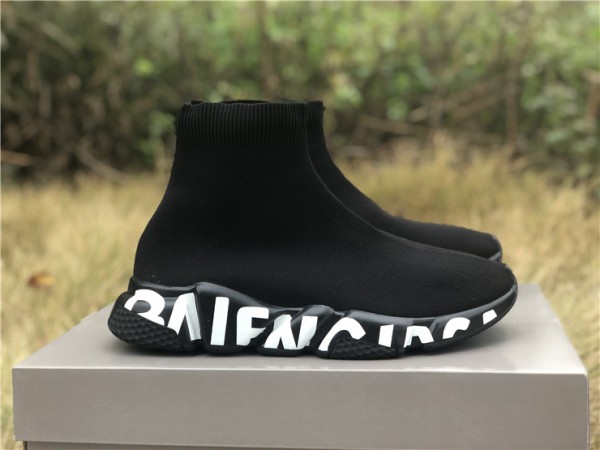 Balenciaga Graffiti Speed Sneaker Black