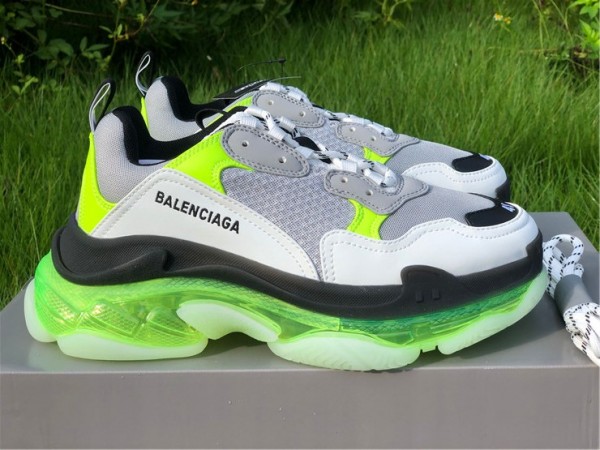 Balenciaga Triple S Clear Sole Grey/White/Green