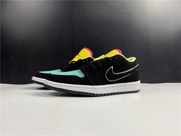 Air Jordan 1 Low Black Aurora Green CK3022-013