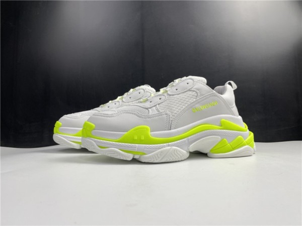 Balenciaga Triple S White/Fluorescent Green 
