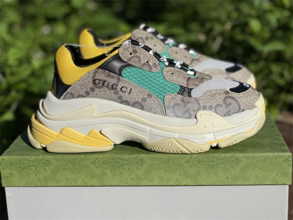 Gucci x Balenciaga Triple S Sneaker Blue/Yellow