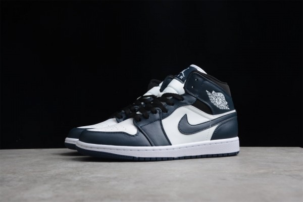 Air Jordan 1 Mid "Dark Teal" Armory Navy 554724-411