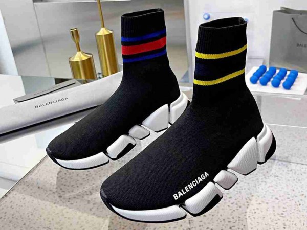 Balenciaga Speed 2.0 Sneaker Black with Stripe