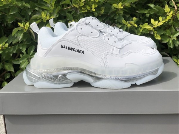 Balenciaga Triple S Clear Sole White Iridescent
