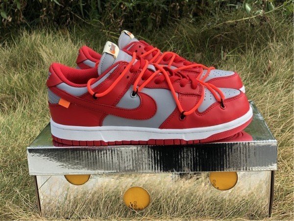 OFF-WHITE x Nike Dunk Low LTHR "University Red" CT0856-600