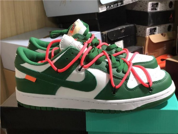 OFF-WHITE x Nike Dunk Low "Pine Green" CT0856-100