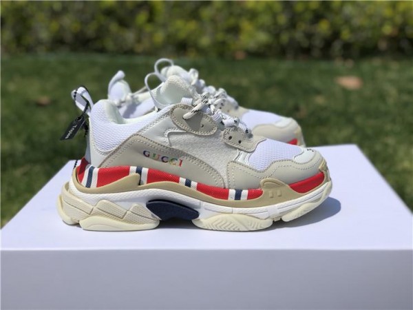 2018 Balenciaga Triple S Black White Red (BAL0021)