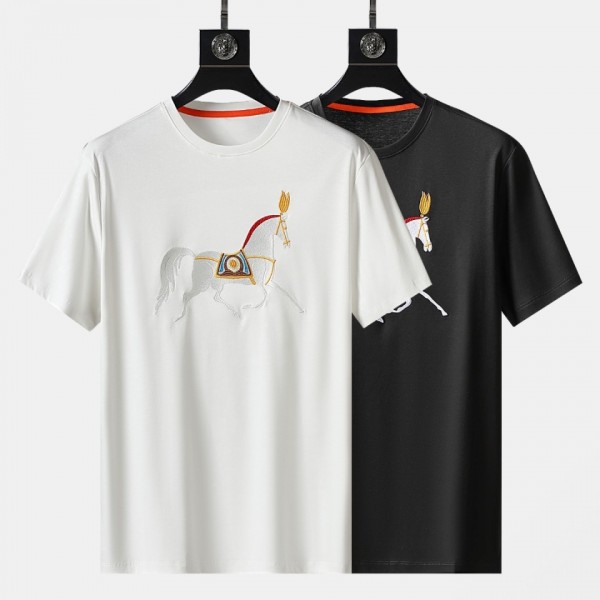 Hermes Embroidered T-shirt HM004