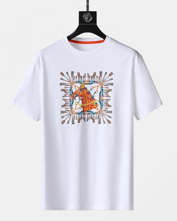 Hermes Printed T-shirt White HM001
