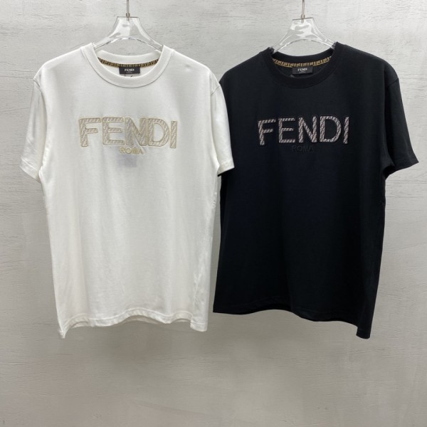 Fendi Short Sleeve T-shirt Black/White