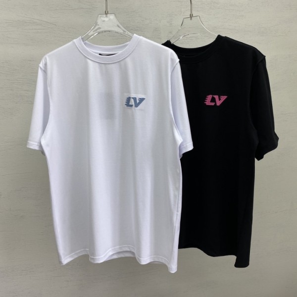 LV Short Sleeve T-shirt Black/White