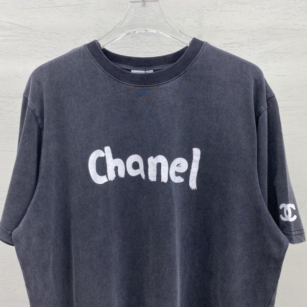 Chanel Short Sleeve T-shirt Navy Blue