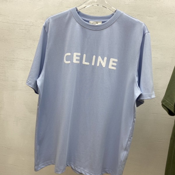 Celine Blue Short Sleeve T-Shirt