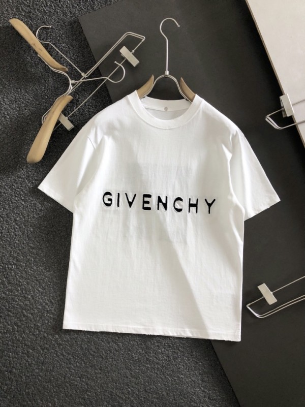 Givenchy washed retro denim letters T-shirt