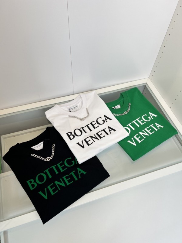 Bottega Veneta Short Sleeve T-Shirt Black /Green/White