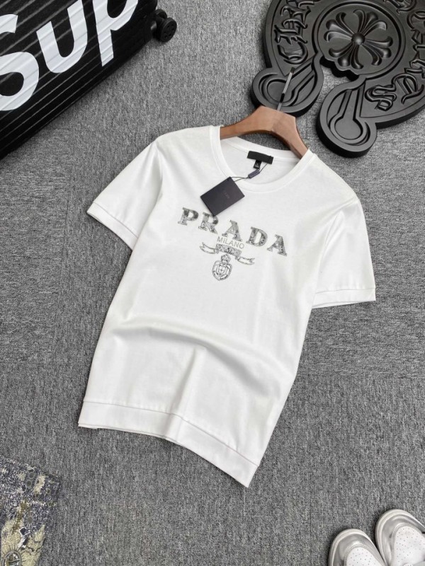 Prada Short Logo Sleeve T-Shirt White/Black