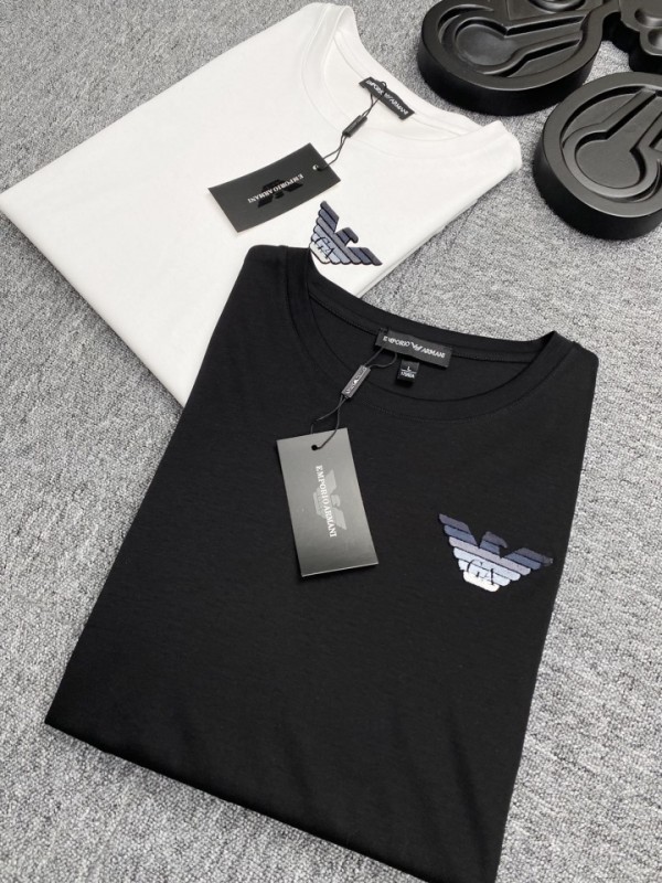 Armani Short Sleeve T-Shirt White/Black