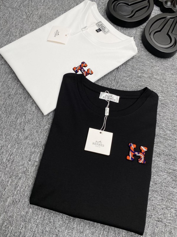 Hermes Short Sleeve T-Shirt White/Black