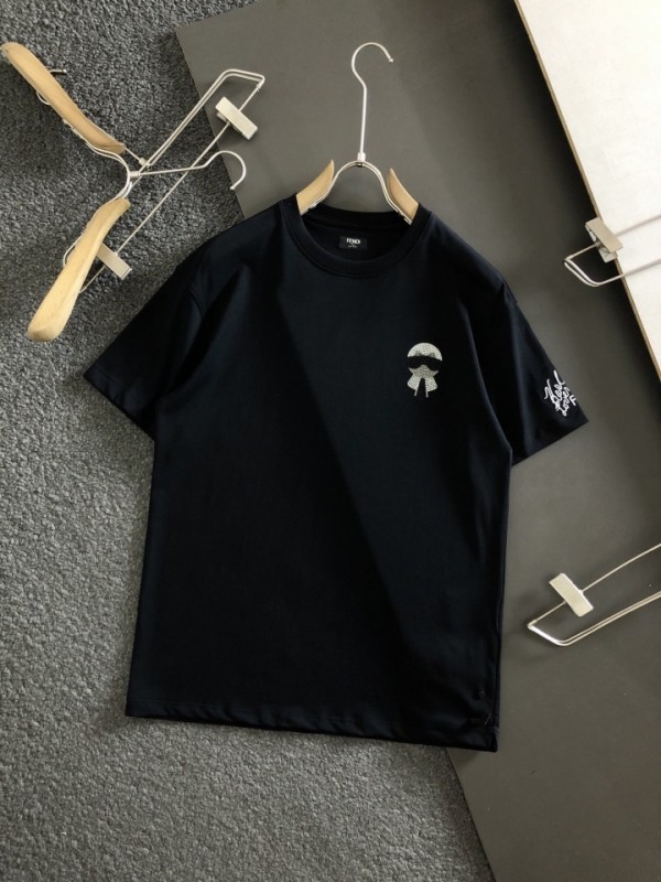 Fendi Short Sleeve T Shirt Black