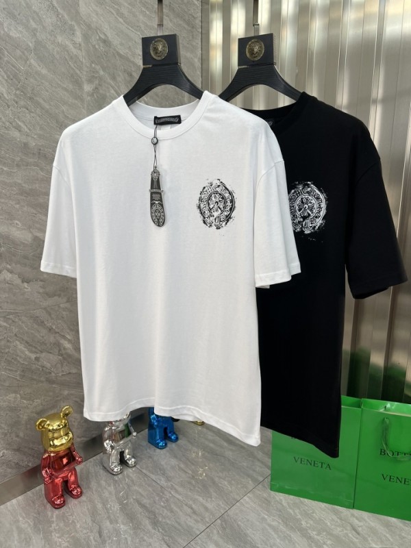 Chrome Hearts Short Sleeve T-Shirt White/Black CHH-0001