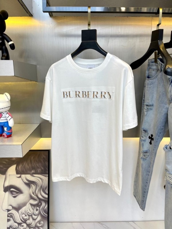 Burberry Short Sleeve T-Shirt White/Black BUR-0004