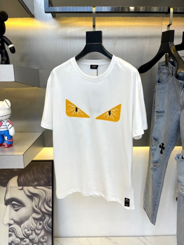 Fendi Short Sleeve T-Shirt White/Black FEN-0004