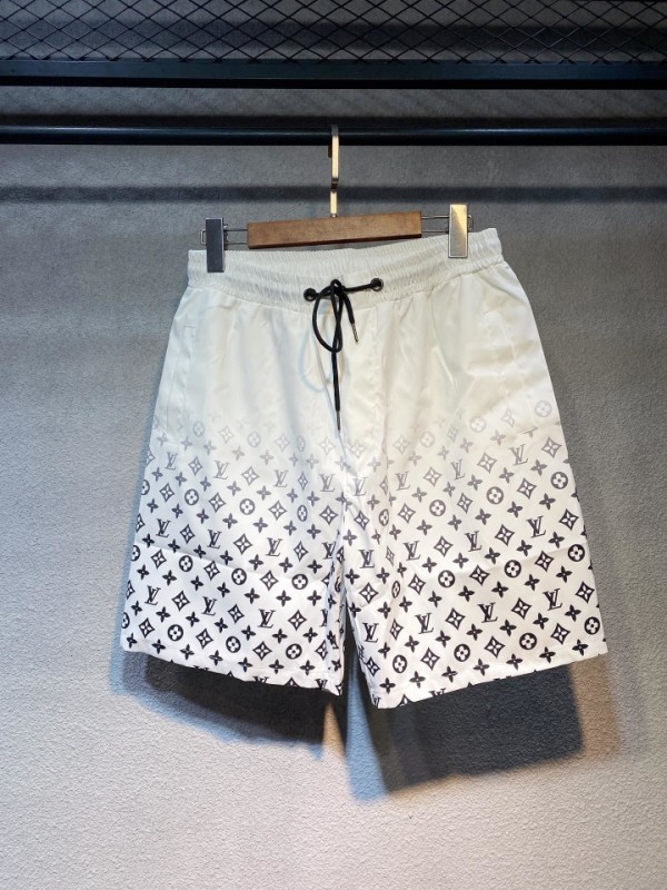 Louis Vuitton Shorts White/Black Logo LV-0008