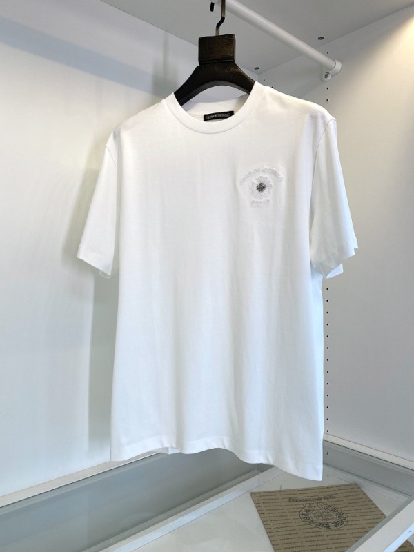 Chrome Hearts Short Sleeve T-Shirt White/Black/Grey CHH-0007