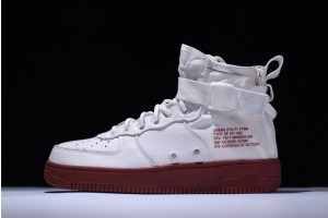 Nike SF Air Force 1 Mid "Red Ivory" White 917753-100