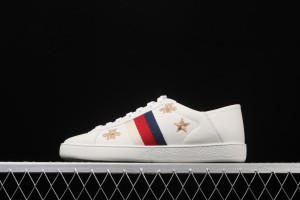 Gucci Ace Low-Top Sneaker White with Bees and Stars