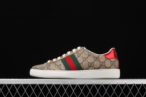 Gucci Ace GG Supreme Low-Top Sneaker Beige with Gold Bees