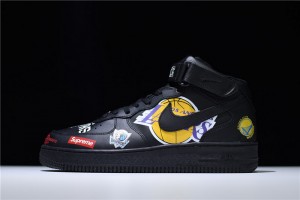 Nike Air Force 1 Mid Supreme NBA '07 Black AQ8017-001