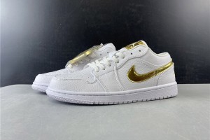 Air Jordan 1 Retro Low "White Metallic Gold" CZ4776-100