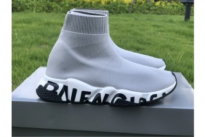 Balenciaga Graffiti Speed Sneaker Grey/White-Black