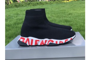 Balenciaga Graffiti Speed Sneaker Black/White-Red