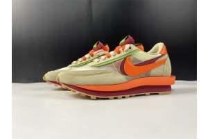 CLOT x Sacai x Nike LDWaffle Net Orange Blaze DH1347-100