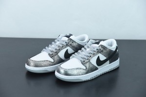 Nike Dunk Low "Shimmer" White Metallic Silver DO5882-001