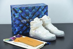 LV Trainer Sneaker Boot 408 Transparent White