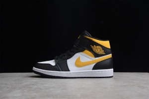 Air Jordan 1 Mid White Pollen Black 554724-177