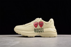 Gucci Rhyton Sneaker Ivory with Strawberry