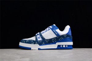 LV Trainer Sneaker Blue Denim Monogram