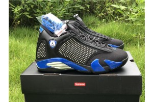 Supreme x Air Jordan 14 Retro SP "Black Varsity Royal" (AJ-N023)