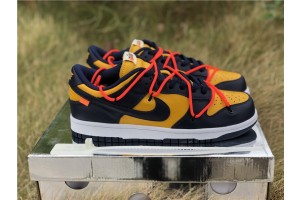 OFF-WHITE x Nike Dunk Low "Michigan" University Gold CT0856-700