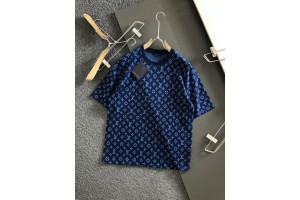 Louis Vuitton Logo T-shirt Blue LV001