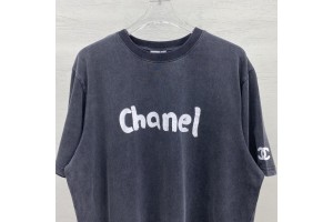 Chanel Short Sleeve T-shirt Navy Blue