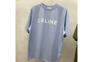 Celine Blue Short Sleeve T-Shirt