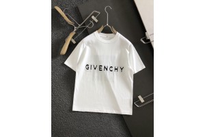 Givenchy washed retro denim letters T-shirt